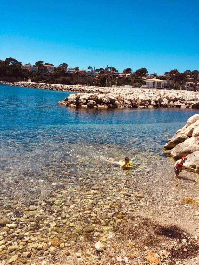 200M De La Plage ,3Mn Du Port A 50M Du Centre Ville Carry-le-Rouet Eksteriør billede